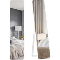 Homcom - Standspiegel Ganzkörperspiegel mit klappbaren Rahmen Schminkspiegel frei stehend oder an der Wand montiert stabil für Wohnzimmer oder von HOMCOM