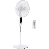Homcom - Standventilator 138 cm Ventilator mit 7,5h Timer Fernbedienung höhenverstellbarer Lüfter mit 3 Geschwindigkeitsstufen Stahl Weiß Homcom - Standventilator 138 cm Ventilator mit 7,5h Timer Fernbedienung höhenverstellbarer Lüfter mit 3 Geschwindigkeitsstufen Stahl Weiß von HOMCOM