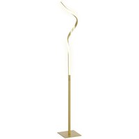 Homcom - Stehlampe Dimmbar led Stehleuchte mit Fußschalter, 3 Einstellbare Helligkeit, Wohnzimmer Standleuchte im Spiraldesign Modern 146 cm von HOMCOM