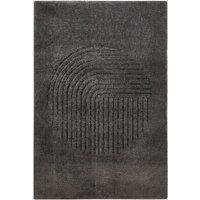 Homcom Teppich mit mit Hoch-Tief-Struktur 230 x 160 x 2,1 cm Anthrazit   Aosom von HOMCOM