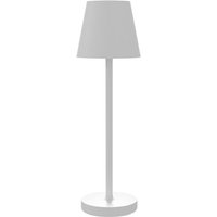 Tischlampe Aufladbare usb Tischleuchte mit 3 Lichtfarben, Tragbare usb Nachttischlampe mit Touch-Schalter für Wohnzimmer, Metall, Weiß - Homcom von HOMCOM