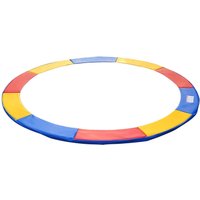 Trampolin Randabdeckung Sicherheitsnetz Wetterplane Leiter 8ft 10ft 12ft 15ft (Randabdeckung: ø 244cm-Bunt) - Mehrfarbig - Homcom von HOMCOM