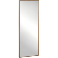 Homcom - Wandspiegel Garderobenspiegel 125 x 45cm Flurspiegel mit Holzrahmen Ganzkörperspiegel Hängespiegel Wohnzimmerspiegel für Schlafzimmer Natur von HOMCOM