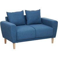 Homcom - Zweisitzer Sofa mit 2 Kissen, Polstersofa mit 51cm extra tiefen Sitzen, Doppelsofa aus Samt, klein Sofa mit Holzrahmen 2er Couch für Homcom - Zweisitzer Sofa mit 2 Kissen, Polstersofa mit 51cm extra tiefen Sitzen, Doppelsofa aus Samt, klein Sofa mit Holzrahmen 2er Couch für von HOMCOM