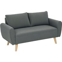 Zweisitzer Sofa mit 2 Kissen, Polstersofa mit 54cm extra tiefen Sitzen, Doppelsofa aus Cord, klein Sofa mit Holzrahmen 2er Couch für Wohnzimmer von HOMCOM