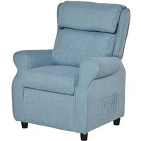 HOMCOM Kindersofa Kindercouch Kindersessel Stuhl Liegesofa verstellbar mit Fußstütze für 3-5 Jahre Jungen und Mädchen Blau 58 x 53 x 70 cm von HOMCOM