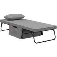 Homcom - 4-in-1 Klappbett 75x190 cm, Erwachsene Gästebett Klappbar mit 8 cm Dicker Schaumstoff, Reisebett mit Metallrahmen, 5-stufig Homcom - 4-in-1 Klappbett 75x190 cm, Erwachsene Gästebett Klappbar mit 8 cm Dicker Schaumstoff, Reisebett mit Metallrahmen, 5-stufig von HOMCOM