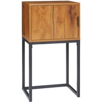 Konsolentisch, Flurtisch mit Schrank, Sofatisch im Industriedesign Natur von HOMCOM