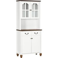 Küchenschrank, Küchenbuffet mit 2 Schubladen, 4 Türen, offenem Fach, Hochschrank Küchenschrank, Küchenbuffet mit 2 Schubladen, 4 Türen, offenem Fach, Hochschrank von HOMCOM