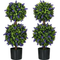 Künstliche Pflanzen 2er-Set 70cm UV-beständige Kunstpflanze im Blumentopf Künstliche Pflanzen 2er-Set 70cm UV-beständige Kunstpflanze im Blumentopf von HOMCOM
