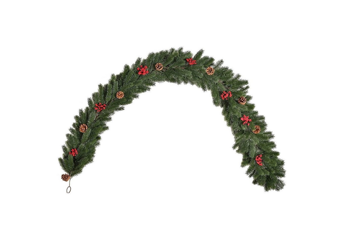 Kunstgirlande Weihnachtsgirlande Tanne, HOMCOM, Höhe 8 cm, Weihnachtsgirlande Blumendekoration mit Tannenzapfen Beeren Grün Kunstgirlande Weihnachtsgirlande Tanne, HOMCOM, Höhe 8 cm, Weihnachtsgirlande Blumendekoration mit Tannenzapfen Beeren Grün von HOMCOM