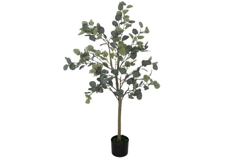 Kunstpflanze Künstlicher Eucalyptus Baum, HOMCOM, Höhe 150 cm, Kunstbaum wie echt mit Kunstgras, Zement von HOMCOM