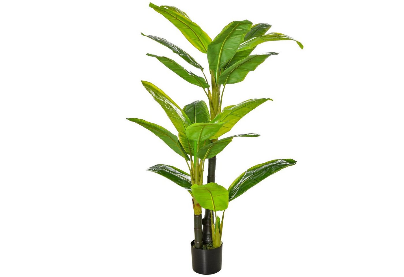 Kunstpflanze künstliche Pflanze mit Bananenbaum Design, HOMCOM von HOMCOM