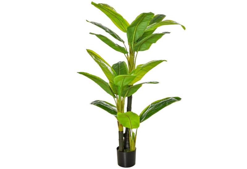 Kunstpflanze künstliche Pflanze mit Bananenbaum Design, HOMCOM von HOMCOM