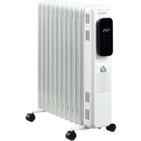 Lradiator tragbar elektrisch Heizkörper 2500W 3 Heizstufen 24-Stunden-Timing elektrische Heizung 11 Heizplatten mit 4 Rollen Weiß Stahl 50,5 x 24 x Lradiator tragbar elektrisch Heizkörper 2500W 3 Heizstufen 24-Stunden-Timing elektrische Heizung 11 Heizplatten mit 4 Rollen Weiß Stahl 50,5 x 24 x von HOMCOM