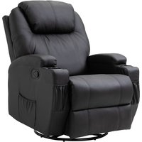 Massagesessel Fernsehsessel Relaxsessel Sessel 5 Massage-Modi Schwarz von HOMCOM