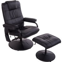 Massagesessel Relaxsessel Fernsehsessel TV Sessel Schwarz 77 x 84 x 95 cm von HOMCOM