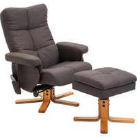 Massagesessel mit Fußhocker Relaxsessel Heizfunktion 145°-Neigung Polyester Braun Massagesessel mit Fußhocker Relaxsessel Heizfunktion 145°-Neigung Polyester Braun von HOMCOM