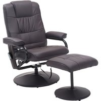 Massagesessel mit Hocker, Relaxsessel mit Liegefunktion, Massagefunktion Massagesessel mit Hocker, Relaxsessel mit Liegefunktion, Massagefunktion von HOMCOM