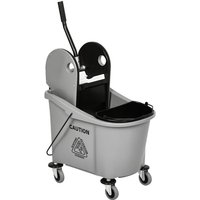 Reinigungswagen 36 Liter Fahreimer Putzeimer Wischwagen mit Auswringvorrichtung, Grau, 54 x 41 x 91,5 cm - Homcom von HOMCOM