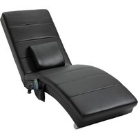 Relaxliege mit Massagefunktion Chaiselongue Loungesessel Schwarz von HOMCOM