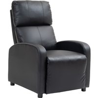 Relaxsessel Ruhesessel Fernsehsessel Sessel mit Liegefunktion Kunstleder (Schwarz) - Homcom von HOMCOM