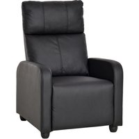 Relaxsessel Ruhesessel Fernsehsessel Sessel mit Liegefunktion Kunstleder (Schwarz) von HOMCOM