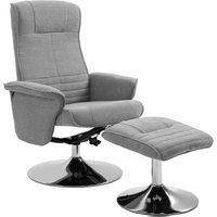 Relaxsessel mit Fußhocker 360°drehbarer Fernsehsessel bis 150 kg Grau Relaxsessel mit Fußhocker 360°drehbarer Fernsehsessel bis 150 kg Grau von HOMCOM