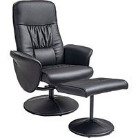Relaxsessel mit Hocker, Fernsehsessel TV Sessel mit Liegefunktion Schwarz Relaxsessel mit Hocker, Fernsehsessel TV Sessel mit Liegefunktion Schwarz von HOMCOM