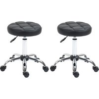 Rollhocker Höhenverstellbarer Arbeitshocker Drehbar Salon Hocker für Büro Rollhocker Höhenverstellbarer Arbeitshocker Drehbar Salon Hocker für Büro von HOMCOM