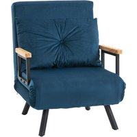 Schlafsessel, Einzelsofa mit Bettfunktion, Relaxsessel mit Rückenkissen Schlafsessel, Einzelsofa mit Bettfunktion, Relaxsessel mit Rückenkissen von HOMCOM