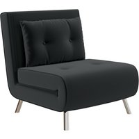 Schlafsessel Klappsessel mit Bettfunktion Einzelsofa mit Kissen Samtoptik von HOMCOM