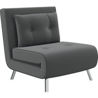 Schlafsessel Klappsessel mit Bettfunktion Einzelsofa mit Kissen Samtoptik von HOMCOM