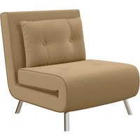 Schlafsessel Klappsessel mit Bettfunktion Einzelsofa mit Kissen Samtoptik von HOMCOM