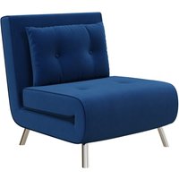 Schlafsessel Klappsessel mit Bettfunktion Einzelsofa mit Kissen Samtoptik von HOMCOM