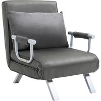 Schlafsofa 833-040 hellgrau Kunstleder B/H/T: ca. 65x80x69 cm von HOMCOM