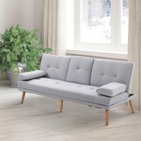 Schlafsofa 833-663 hellgrau B/H/T: ca. 181x78x77 cm von HOMCOM