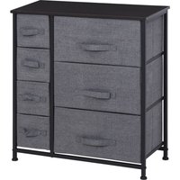Schubladenschrank mit 7 Stoffschubladen Metallgestell + Holz + Vliesstoff Grau 63,5 x 30 x 71 cm Schubladenschrank mit 7 Stoffschubladen Metallgestell + Holz + Vliesstoff Grau 63,5 x 30 x 71 cm von HOMCOM