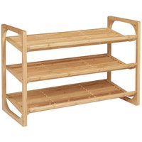 Schuhregal mit 3 Ebenen, Schuhständer, Schuhablage für max. 9 Paar Schuhe Schuhregal mit 3 Ebenen, Schuhständer, Schuhablage für max. 9 Paar Schuhe von HOMCOM