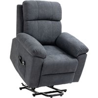 Sessel mit Aufstehhilfe, Relaxsessel, Massagesessel mit Seitentasche von HOMCOM