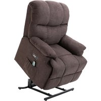 Sessel mit Aufstehhilfe Massagesessel Relaxsessel mit USB-Anschluss, Samt von HOMCOM