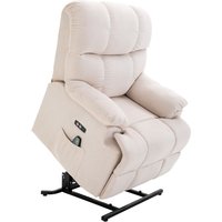 Sessel mit aufstehhilfe Relaxsessel Wärmefunktion Fernbedienung USB Creme Sessel mit aufstehhilfe Relaxsessel Wärmefunktion Fernbedienung USB Creme von HOMCOM