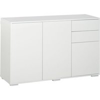 Homcom - Sideboard Kommode Anrichte, 2 Schubladen, Push-Click, 117 cm x 36 cm x 74 cm, Weiß - Weiß von HOMCOM