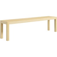 Sitzbank, Platz für 3 Personen, bis 330 kg, Kiefernholz, 175x33x45 cm - Naturholz von HOMCOM