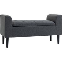 Homcom - Sitzbank mit Stauraum, Polsterbank mit Leinenoptik, Holzbeine, Bettbank belastbar bis 130 kg, für Wohnzimmer Schlafzimmer Flur, 116 x 44 x von HOMCOM