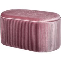 Sitzbank mit Stauraum Truhenbank für Wohnzimmer französische Stil elegant Rosa 81 x 40 x 41 cm von HOMCOM