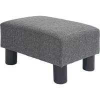 Sitzhocker Hocker mit Leinenoptik Moderner Fußhocker Polsterhocker Ottomane für Schlafzimmer, Wohnzimmer, Dunkelgrau - Homcom Sitzhocker Hocker mit Leinenoptik Moderner Fußhocker Polsterhocker Ottomane für Schlafzimmer, Wohnzimmer, Dunkelgrau - Homcom von HOMCOM