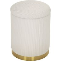 Sitzhocker mit Stauraum Hocker mit Deckel, Stahlboden, Runder Fußhocker Polsterhocker mit Fußpads, Kordoptik 36 x 36 x 44 cm Cremeweiß - Homcom Sitzhocker mit Stauraum Hocker mit Deckel, Stahlboden, Runder Fußhocker Polsterhocker mit Fußpads, Kordoptik 36 x 36 x 44 cm Cremeweiß - Homcom von HOMCOM