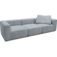 Sofa 800013, 3-Sitzer Garnitur, rechteckig, 3er Couch, 301 x 108 x 69 cm (BxTxH), Grau   Aosom von HOMCOM