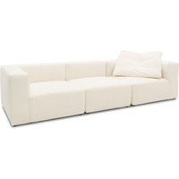 Sofa 800013, 3-Sitzer Garnitur, rechteckig, 3er Couch, 301 x 108 x 69 cm (BxTxH), Creme   Aosom von HOMCOM